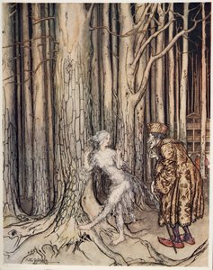 Fitchers Vogel, uit Broertje & Zusje en Andere Verhalen van de Gebroeders Grimm, pub.1917 door Arthur Rackham