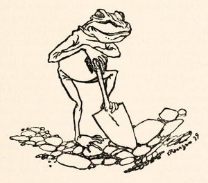 Kikker met een spade, uit Gullivers Reizen door Jonathan Swift