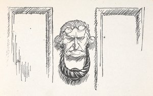 Voordeurklopper met het gezicht van Scrooge