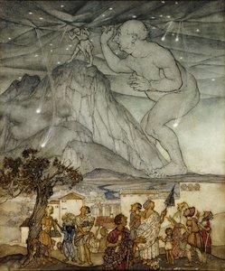 Hercules die de hemel ondersteunt in plaats van Atlas
