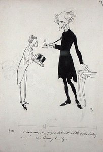 Ik heb wat van je stof gezien met een beetje paarse kraag... zei Gissing nederig, illustratie uit 