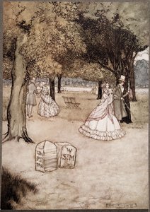 Ik denk dat het meest ontroerende zicht in de tuinen de twee grafstenen van Walter Stephen Matthews en Phoebe Phelps zijn, uit Peter Pan in Kensington Gardens door J M Barrie, pub. 1906
