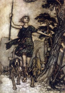 Illustratie voor De Droom van een Zomernacht door William Shakespeare door Arthur Rackham