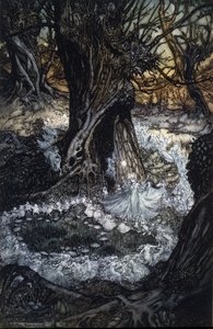 Illustratie door Arthur Rackham voor De Droom van een Zomernacht door William Shakespeare door Arthur Rackham