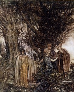 Illustratie door Arthur Rackham voor De Droom van een Zomernacht door William Shakespeare door Arthur Rackham