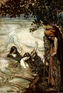 Illustratie uit Siegfried en de Schemering der Goden door Arthur Rackham
