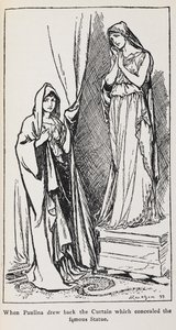 Illustratie van Paulina uit Het Winterverhaal door Arthur Rackham
