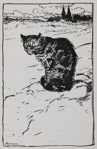 Illustratie van een kat uit De Bremer Stadsmuzikanten