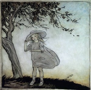 Lieveheersbeestje, lieveheersbeestje vlieg naar huis, illustratie uit Moeder de Gans, de oude kinderrijmpjes, gepubliceerd 1913