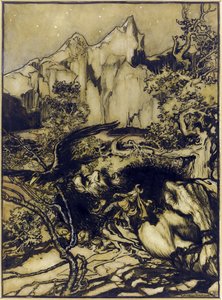 De reis van Thor naar het land van de reuzen door Arthur Rackham