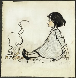 Kleine Polly Flinders door Arthur Rackham