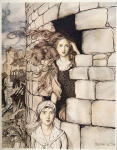 Maid Maleen, uit Broertje & Zusje en Andere Verhalen van de Gebroeders Grimm, pub.1917 door Arthur Rackham