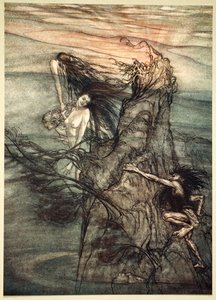 Spot maar! Spot! De Nibelung maakt je speelgoed!, 1910 door Arthur Rackham