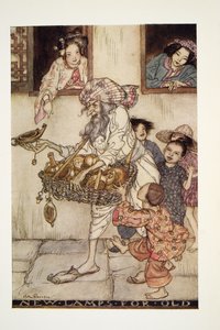 Nieuwe lampen voor oude, uit The Arthur Rackham Fairy Book, gepubliceerd 1933 door Arthur Rackham