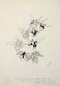 Een van de mooiste dansen die je ooit hebt gezien, illustratie uit The Zankiwank and the Bletherwitch, door S.J. Adair Fitzgerald, gepubliceerd 1896 door Arthur Rackham