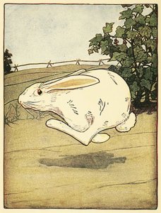 Peter stopte nooit met rennen, uit The Tale of Peter Rabbit, uitgegeven 1916 door Arthur Rackham