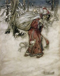 Kerstman, illustratie uit Arthur Rackhams Book of Pictures, 1907, gepubliceerd 1913 door Arthur Rackham