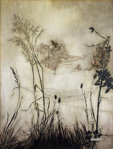 De Feeën zijn Exquise Dansers, illustratie in Peter Pan in Kensington Gardens door J.M. Barrie (1860-1937) 1906 door Arthur Rackham