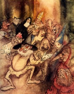 Het masker van de rode dood door Arthur Rackham