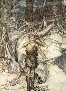 Het hete bloed brandt als vuur! door Arthur Rackham