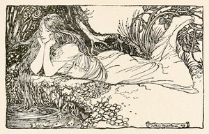 Undine kijkt in het water, uit 