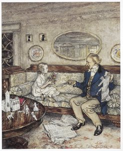 "Waarom zien mijn bloemen er vandaag zo verwelkt uit?" door Arthur Rackham