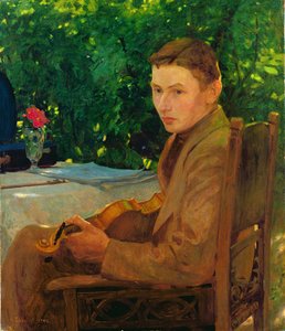 Portret van Friedrich Ahlers-Hestermann (b.1883) 1900 door Arthur Siebelist