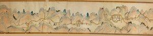 16.000. geleverd. Georiënteerd met het noorden naar rechts. Reliëf getoond picturaal. Bevat Wei-rivier in Baoji Xian, Shanxi Sheng tot Shu Dao in Shanxi-Sichuan grens. Toont nederzettingen, rustplaatsen, stations, herbergen, tempels, bergpassen, muren