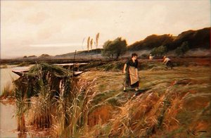 Een zomeroogst door Arthur Walker Redgate