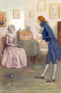 Illustratie voor Trots en Vooroordeel door Jane Austen door Arthur Wallis Mills