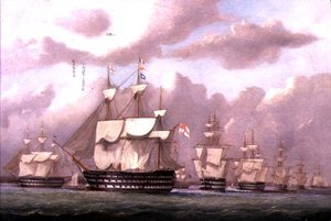 De Viceadmiraal van de Witte Arriveert bij Spithead door Arthur Wellington Fowles