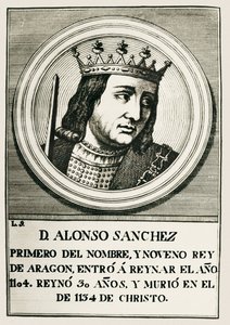 Alfonso I, "De Strijder" (1073-1134). Koning van Aragon en Navarra (1104-1134).