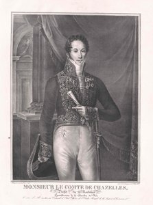 Augustin-Jean-Baptiste-Louis-Marie Comte Chazelles door Artist Unknown