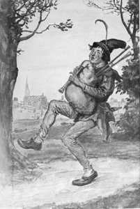 Doedelzakken blazen De liefde Augustin door Artist Unknown