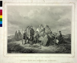 Bivak na het gevecht bij Schwechat