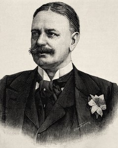 Bernard von Bülow (1849-1929). Kanselier van het Romeinse Rijk (1900-1909). Ets