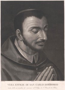Carlo Borromeo (afdruk) door Artist Unknown