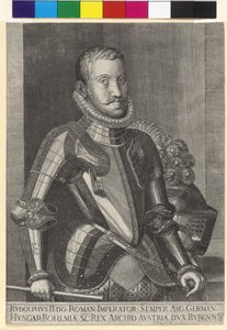 Kopergravure door Martin rota Keizer Rudolf II
