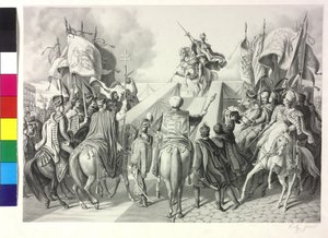 Kroning van Ferdinand I van Oostenrijk tot koning van Hongarije in Bratislava op 28 september 1830 door Artist Unknown