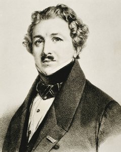 DAGUERRE, Louis-Jacques-Mandé (1787-1851). Engelse uitvinder die de fotografie verbeterde. Lithografie.
