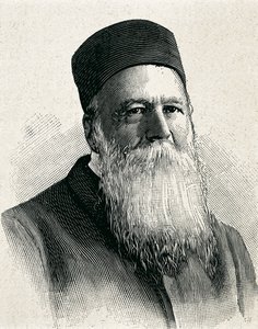 DUNANT, Henri (1845-1923). Oprichter van het Rode Kruis (1863). Nobelprijs voor de Vrede in 1901. Portret. Gravure. door Artist Unknown