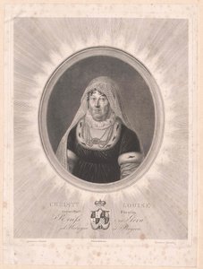 Hertogin van Beieren Louise (afdruk) door Artist Unknown