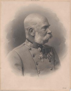 Keizer van Oostenrijk Franz Joseph I (prent) door Artist Unknown