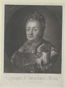 Keizerin van Rusland Catharina II door Artist Unknown