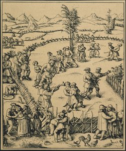 Boerenfeest op een Duitse boerderij (
