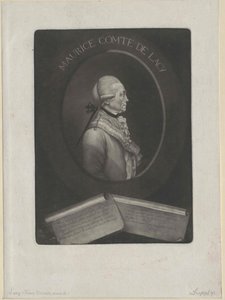 Franz Moritz graaf Lacy (druk) door Artist Unknown