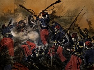 Franse soldaten bij de Slag om Malakoff, Krimoorlog, uit Cassell