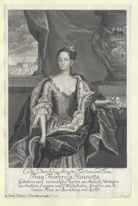 Friederike Henriette prinses Anhalt-Bernburg door Artist Unknown