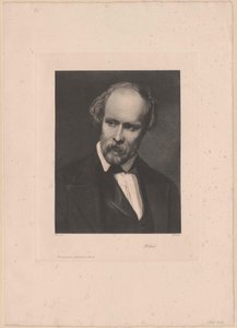 Friedrich Hebbel (prent) door Artist Unknown