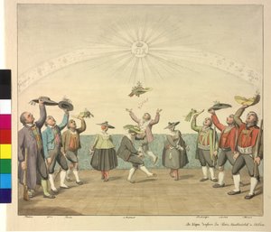 Hulde aan keizer Franz I door de Tirolers door Artist Unknown